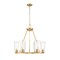 Z-Lite Titus 6 Light Chandelier, 26in. W x 24.5in. H, Modern Gold 826-6MGLD - alternate 1